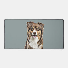 Aangepaste Border Collie Dog gepersonaliseerde tek Bureaumat