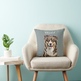 Aangepaste Border Collie Dog gepersonaliseerde tek Kussen