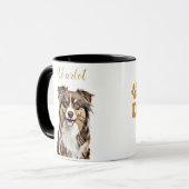 Aangepaste Border Collie Dog gepersonaliseerde tek Mok (Voorkant links)