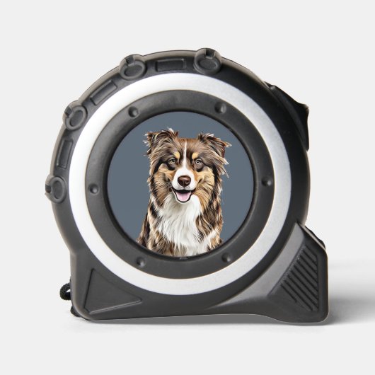 Aangepaste Border Collie Dog gepersonaliseerde tek Rolmaat (Voorkant)