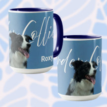 Aangepaste Border Collie-foto en retrotypografie