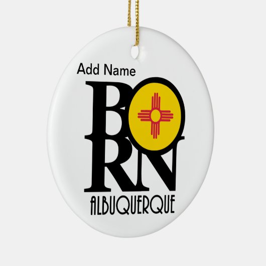 Aangepaste BORN Albuquerque Keramisch Ornament (Rechts)