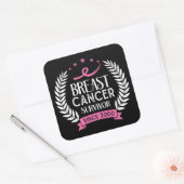 Aangepaste borstkanker overlevingsbekendheid sinds vierkante sticker (Envelop)