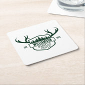 Aangepaste boscabine vierkante kartonnen onderzetter (Schuin)