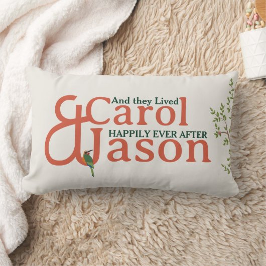 Aangepaste botanische bruiloft kussen (Deken)