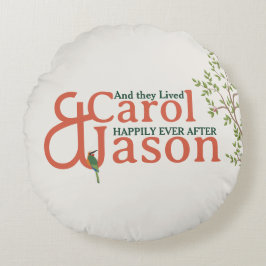 Aangepaste botanische bruiloft rond kussen