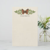 Aangepaste botanische  Butterfly Briefpapier (Staand voorkant)
