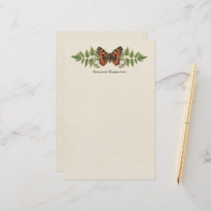 Aangepaste botanische  Butterfly Briefpapier