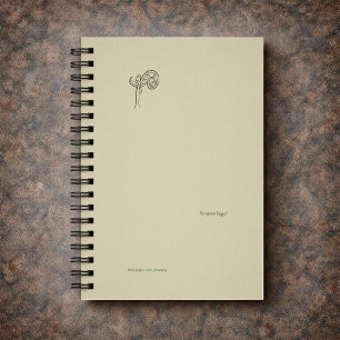Aangepaste botanische donkere academische varen fi planner