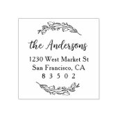 Aangepaste botanische familienaam Script Retouradr Rubberstempel (Afrduk)