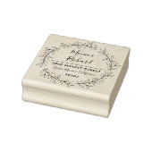 Aangepaste botanische krans bruiloft retour adres 	rubberstempel (Stempel)