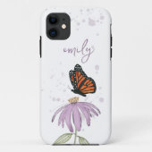 Aangepaste botanische Paarse ventilatorventilator  Case-Mate iPhone Case (Achterkant)