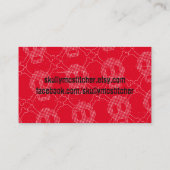 Aangepaste botten voor kleurenkruisstik met borduu visitekaartje (Achterkant)