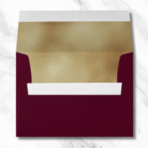 Aangepaste Bourgogne Faux Gold Folie Formal 5x7 En