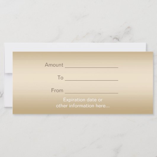 Aangepaste Boutique Cadeaubonnen (Achterkant)