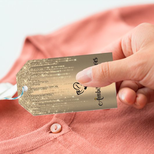 Aangepaste Boutique Clothing Price Label Gold Drid Cadeaulabel