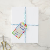 Aangepaste bouwsteen Verjaardagsfeest Dank u Label Cadeaulabel (Met Touw)