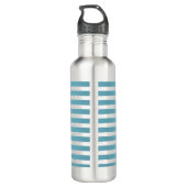 Aangepaste bouwwagen Blauwe streep Waterfles (Achterkant)