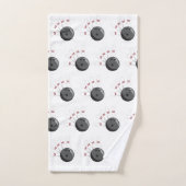 Aangepaste bowling bal & pinnen patroon bad handdoek (Handdoek)