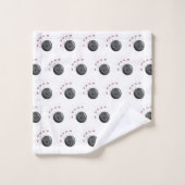 Aangepaste bowling bal & pinnen patroon bad handdoek (Wasdoekje)