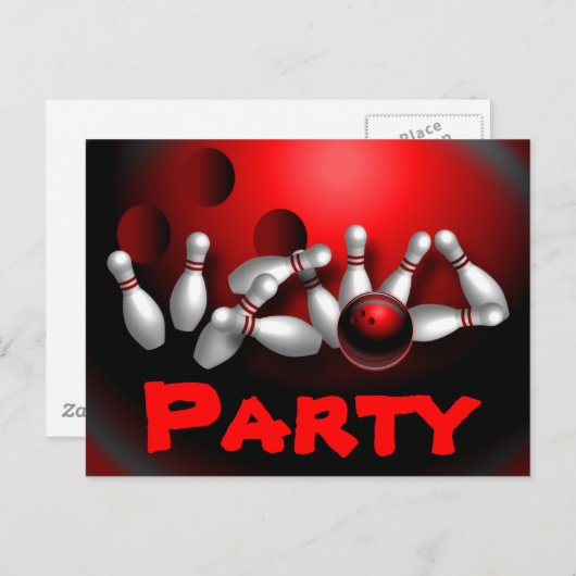 Aangepaste bowling Briefkaarten (Voorkant / Achterkant)