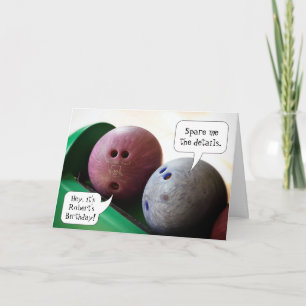 Aangepaste Bowling League Bowler - Birthday-kaart Kaart