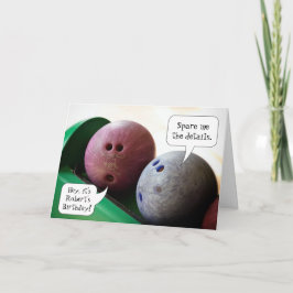 Aangepaste Bowling League Bowler Verjaardag Kaart