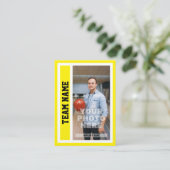 Aangepaste Bowling Trading Kaart (geel) Contactkaartje (Staand voorkant)