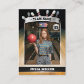 Aangepaste Bowling Trading Kaart, Moderne Bowler K Contactkaartje (Voorkant)