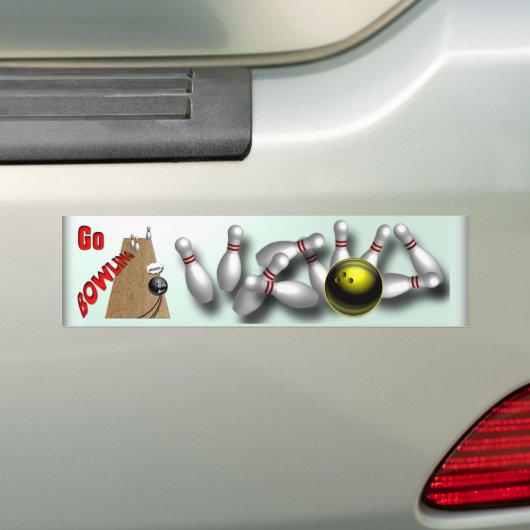 Aangepaste bowlingBumperstickers Bumpersticker (Op auto)