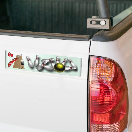 Aangepaste bowlingBumperstickers Bumpersticker (Op Truck)