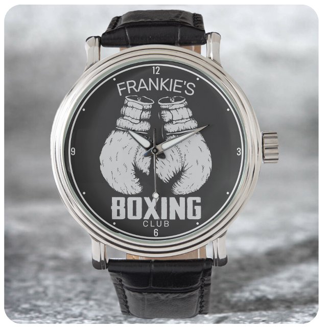 Aangepaste boxingclub Boxer Gym Fighter Horloge (Creator heeft geüpload)