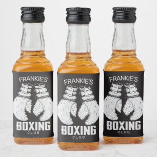 Aangepaste boxingclub Boxer Gym Fighter Likeurfles Etiket