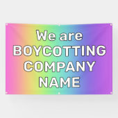 Aangepaste boycot Rainbow Banner (Horizontaal)