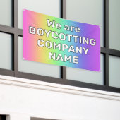 Aangepaste boycot Rainbow Banner (Buitenkant Gebouw)