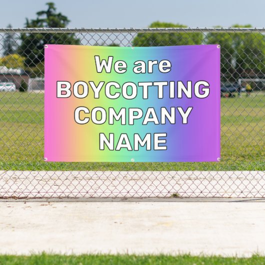 Aangepaste boycot Rainbow Banner (Insitu)