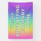 Aangepaste boycot Rainbow Banner (Verticaal)