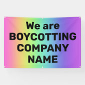 Aangepaste boycot Rainbow Banner (Horizontaal)
