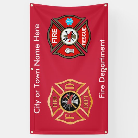Aangepaste brandblusafdeling buitenbanner spandoek (Verticaal)