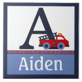 Aangepaste brandblusmotor/Vrachtbrief (Tile) Tegeltje (Voorkant)