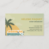 Aangepaste Branded Groen Geel Zomer Event Planner Visitekaartje (Achterkant)