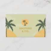 Aangepaste Branded Groen Geel Zomer Event Planner Visitekaartje (Voorkant)