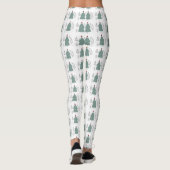 Aangepaste Branded Groene Zwarte Kerstboom Legging (Achterkant)