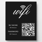 Aangepaste branded WiFi-netwerk QR-code Wit Fotoplaat (Voorkant)