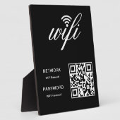 Aangepaste branded WiFi-netwerk QR-code Wit Fotoplaat (Zijkant)
