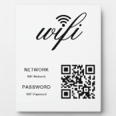 Aangepaste branded WiFi-netwerk QR-code Wit Fotoplaat (Voorkant)