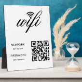 Aangepaste branded WiFi-netwerk QR-code Wit Fotoplaat (Zijkant)
