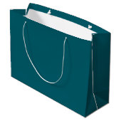 Aangepaste Branded Witte Gift Bag | Groot Glanzend Cadeauzakje (Achterkant Gekanteld)
