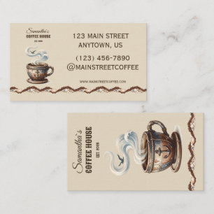 Aangepaste branding voor Coastal Cafe Visitekaartje