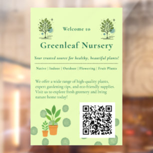 Aangepaste branding voor Greenleaf Nursery Raamsticker